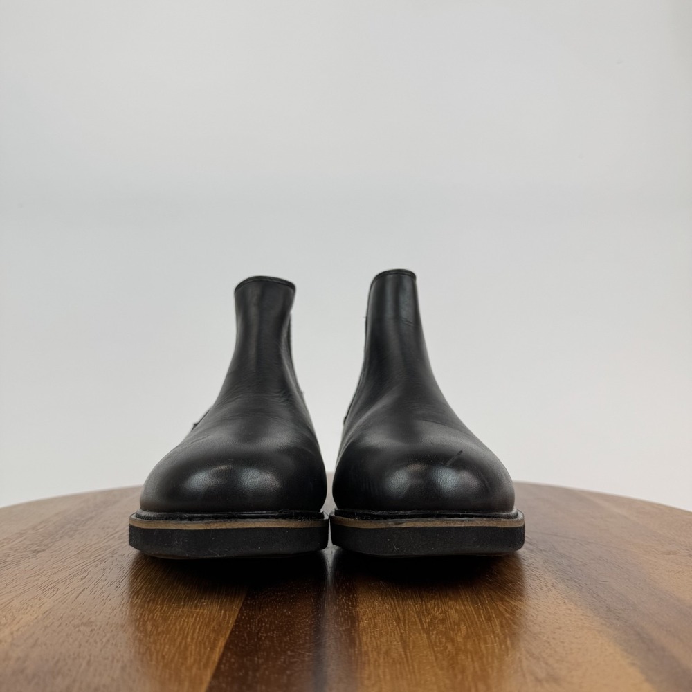 Womens Softwalk Wildwood Black Leather Comfort Chelsea Wedge Boots Size 9.5 M View 3